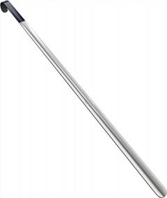 img 4 attached to Extra Long 31.5" Metal Handled Shoe Horn With Comfort Grip By HOUNDSBAY