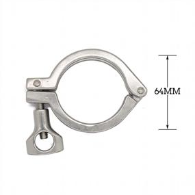 img 3 attached to High-Quality QiiMii Stainless Steel Sanitary Clamp With Silicone Gasket - 2 Inch, Single Pin Tri Clover Design