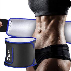 img 4 attached to LBW Sweat Waist Trimmers Belt For Women Men Waist Trainer Sauna Belt Stomach Wrap
