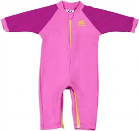 img 4 attached to UPF 50+ Sun Protective Baby Swimsuit With Double Zipper - Nozone Fiji