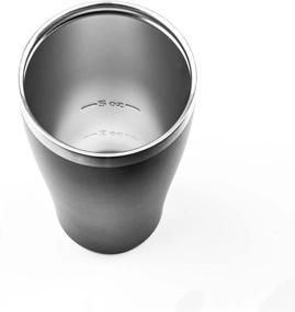 img 2 attached to DrinkTanks Insulated Pint Cup: The Perfect Stainless Steel Tumbler For Coffee, Beer, Cocktails, Wine, & Kombucha (16 Oz, Obsidian)