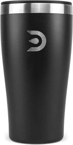 img 4 attached to DrinkTanks Insulated Pint Cup: The Perfect Stainless Steel Tumbler For Coffee, Beer, Cocktails, Wine, & Kombucha (16 Oz, Obsidian)
