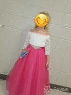 img 1 attached to Kids Lace Pageant Party Christmas Ball 👗 Gown Dress with Long Sleeves - Flower Girl Dress review by Tamara Simpson