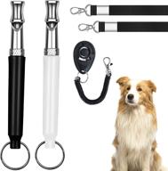 🐶 mizzkly 2-packs dog whistle to silence barking & prompt dog recall - adjustable ultrasonic professional training whistle for deaf dogs - includes lanyard logo