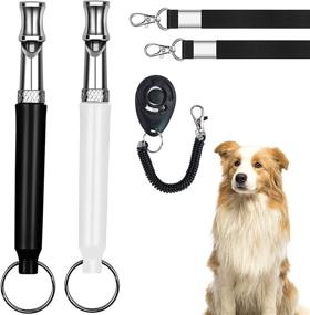 img 4 attached to 🐶 Mizzkly 2-Packs Dog Whistle to Silence Barking & Prompt Dog Recall - Adjustable Ultrasonic Professional Training Whistle for Deaf Dogs - Includes Lanyard