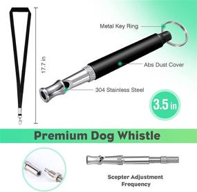 img 3 attached to 🐶 Mizzkly 2-Packs Dog Whistle to Silence Barking & Prompt Dog Recall - Adjustable Ultrasonic Professional Training Whistle for Deaf Dogs - Includes Lanyard