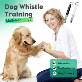 img 2 attached to 🐶 Mizzkly 2-Packs Dog Whistle to Silence Barking & Prompt Dog Recall - Adjustable Ultrasonic Professional Training Whistle for Deaf Dogs - Includes Lanyard