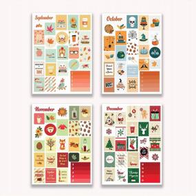 img 2 attached to Festive And Fun Decorative Stickers For Scrapbooking, Planning And Journaling – Inspirational Seasonal Set Of 12 Sheets For Adults