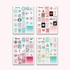 img 3 attached to Festive And Fun Decorative Stickers For Scrapbooking, Planning And Journaling – Inspirational Seasonal Set Of 12 Sheets For Adults