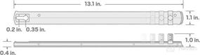 img 1 attached to 🔧 TEKTON 3/8 Inch Drive x 13 Inch Socket Rail with 15 Clips - Red (OSR12115)