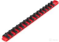 🔧 tekton 3/8 inch drive x 13 inch socket rail with 15 clips - red (osr12115) логотип