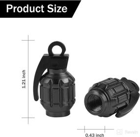 img 3 attached to 🔒 Protect Your Tires with SINGARO Aluminum Tire Valve Cap - Waterproof and Dustproof Accessories for Cars, SUVs, Bikes, and Motorcycles (4PCS Black)