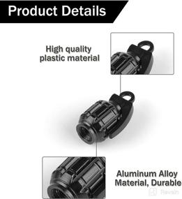 img 2 attached to 🔒 Protect Your Tires with SINGARO Aluminum Tire Valve Cap - Waterproof and Dustproof Accessories for Cars, SUVs, Bikes, and Motorcycles (4PCS Black)