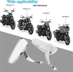 img 2 attached to 🔍 Chrome Rearview Mirrors for Harley Road King Street Electra Glide Road Glide Dyna Softail: Enhance Your Motorcycle's Style and Safety (1982-2020)