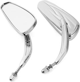 img 4 attached to 🔍 Chrome Rearview Mirrors for Harley Road King Street Electra Glide Road Glide Dyna Softail: Enhance Your Motorcycle's Style and Safety (1982-2020)