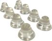 20pc clear rubber bumpers in cone shape - made in usa for electronics, audio equipment, bug deflectors, cutting boards, picture frames, cabinet doors - rubber feet spacers for enhanced stability logo