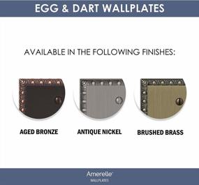 img 1 attached to Amerelle Egg & Dart Single Duplex Cast Metal Wallplate In Aged Bronze