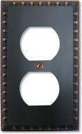 amerelle egg & dart single duplex cast metal wallplate in aged bronze logo