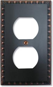 img 4 attached to Amerelle Egg & Dart Single Duplex Cast Metal Wallplate In Aged Bronze