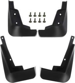img 4 attached to 🚗 A-Premium Splash Guards Mud Flaps Mudflaps Mudguards for Chevrolet Cruze 2016-2019 Sedan - Front & Rear 4-Piece Kit