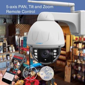 img 2 attached to Efficient Security Surveillance With LONNKY 5MP PTZ IP Camera: 5X Optical Zoom, Auto-Tracking, 2 Way Audio, Human Motion Detection, IP66 Waterproof, And Gift 64G SD Card.