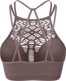 img 3 attached to Floral Cutout Bralette For A-B Cups: Comfort And Style Combined In Joyaria'S High Neck Seamless Design