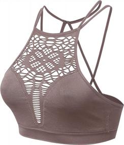 img 2 attached to Floral Cutout Bralette For A-B Cups: Comfort And Style Combined In Joyaria'S High Neck Seamless Design