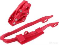 🔒 red chain slider chain guide kit motorcycle guard protector for cr125r cr250r crf450x 2005-2007 crf250r crf450r 2005-2006 crf250x 2006 логотип