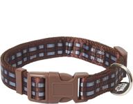 🐾 officially licensed star wars chewbacca dog collar: stylish brown collar for dogs of all sizes with d-ring logo