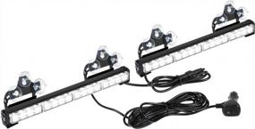 img 4 attached to Emergency LED Traffic Advisor Strobe Light Bar - 32 LED, 26 Flash Patterns, 2X 16.8 Inches - Ideal For Interior Safety, Warning And Signalling (White)