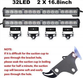 img 3 attached to Emergency LED Traffic Advisor Strobe Light Bar - 32 LED, 26 Flash Patterns, 2X 16.8 Inches - Ideal For Interior Safety, Warning And Signalling (White)