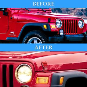 img 2 attached to Buling TJ Hood Latches Aluminum Hood Latches Kits Compatible With Jeep Wrangler TJ 1997-2006 (Red US Flag)