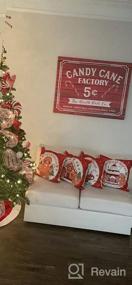 img 5 attached to Add Festive Cheer To Your Home With Fjfz Merry Christmas Gingerbread Man House Decorative Pillow Cover Set Of 4