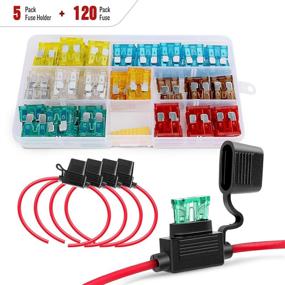 img 4 attached to 🔌 Nilight 50030R: 120 pcs Standard Blade Fuses Assorted Set - 5A/7.5A/10A/15A/20A/25A/30A - Includes 5 Pack 12AWG ATC/ATO Inline Fuse Holder - 2 Years Warranty