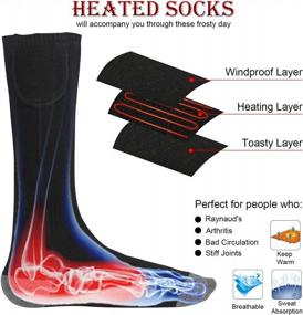 img 1 attached to Stay Warm And Cozy This Winter With AiBast Rechargeable Heated Socks: Perfect For Hunting, Skiing, And Camping