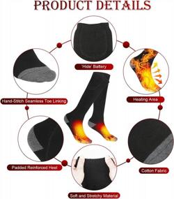 img 2 attached to Stay Warm And Cozy This Winter With AiBast Rechargeable Heated Socks: Perfect For Hunting, Skiing, And Camping