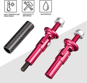 img 2 attached to 🚗 TOMALL 2 Pcs 45mm Car Adjustable Front/Rear Bumper Lip Splitter Support Strut Rod Carbon Fiber Red – Universal Auto Bumper Fasteners Lever: Enhance Your Vehicle's Style and Stability!