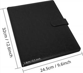 img 2 attached to Professional Leather Padfolio With Magnetic Portfolio Binder And Clipboard For Interviews And Meetings - Black