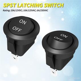 img 1 attached to Joinfworld Round Rocker Switch 12V - ON 🚗 Off Toggle Switch for Auto Car Marine Boat - 10Pcs