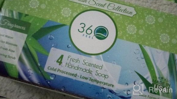 img 1 attached to Delightful 360Feel Soap Bars Gift Set - Handmade Natural & Organic Soaps With Aloe Vera, Cotton Blossom, And Spring Scrub Scents - Perfect Anniversary Or Wedding Gift - 4 Soaps In Gift-Ready Box! review by Tim Hollins
