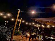 img 1 attached to Mlambert 48Ft Outdoor Bistro String Lights For Patio, Waterproof 11W Dimmable Edison Bulbs Hanging Commercial Grade Cafe Backyard Pergola Wedding 2200K Warm White Black review by Pete Gibson