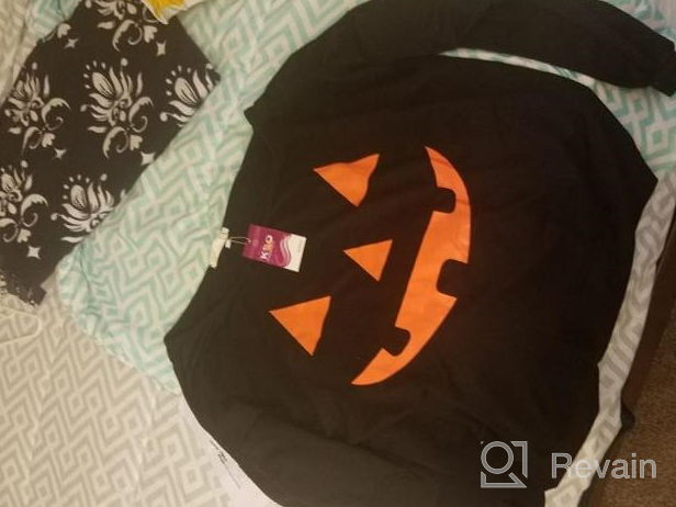 img 1 attached to Lymanchi Women Slouchy Shirts Halloween Pumpkin Long Sleeve Sweatshirts Pullover review by Jason Winkfield
