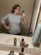 img 1 attached to Tulucky Women's Casual Long Sleeve Striped Tees - Round Neck Tank Tops review by Mike Swanson