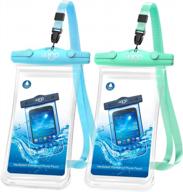 2-pack ipx8 водонепроницаемый чехол для телефона подводный прозрачный чехол для мобильного телефона сухая сумка с ремешком для пляжа sup или купания - совместим с iphone se 2020 11/11 pro / 11 pro max / x / xs / xs max логотип