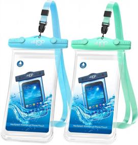 img 4 attached to 2-Pack IPX8 Waterproof Phone Pouch Underwater Clear Cellphone Case Dry Bag With Lanyard For Beach SUP Or Bathing - Compatible With IPhone SE 2020 11/11 Pro/11 Pro Max/X/Xs/Xs Max