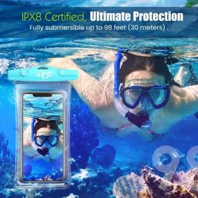 img 2 attached to 2-Pack IPX8 Waterproof Phone Pouch Underwater Clear Cellphone Case Dry Bag With Lanyard For Beach SUP Or Bathing - Compatible With IPhone SE 2020 11/11 Pro/11 Pro Max/X/Xs/Xs Max