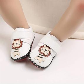 img 3 attached to Anti Slip Leather Sneakers Cartoon Moccasins Apparel & Accessories Baby Boys for Shoes