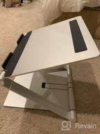 img 1 attached to Adjustable And Foldable Aluminum Laptop Stand For Ergonomic Comfort And Ventilation - Suitable For MacBook Pro/Air, HP, Dell XPS, Lenovo And Most 10-15.6” Laptops review by Dana Schmidt