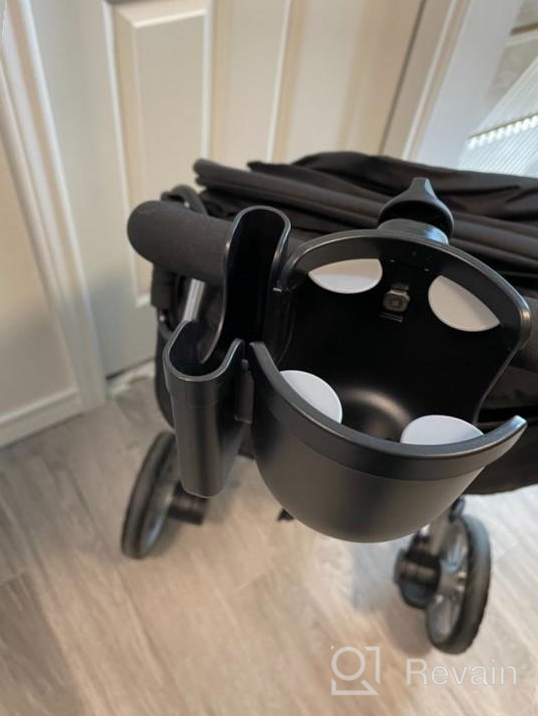 img 1 attached to Universal Stroller Cup Holder With Mobile Phone Case, 360 Degrees Rotation Drink Holder For Pushchair, Wheelchair, Walker, Bicycle - 2-In-1 Storage Rack Fits Most Cups review by Antonio Parson