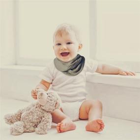 img 1 attached to 👶 Soft and Stylish Organic Muslin Baby Bandana Bibs - Absorbent Drool Bibs for Boys and Girls - Unisex Newborn Infant 8 Pack